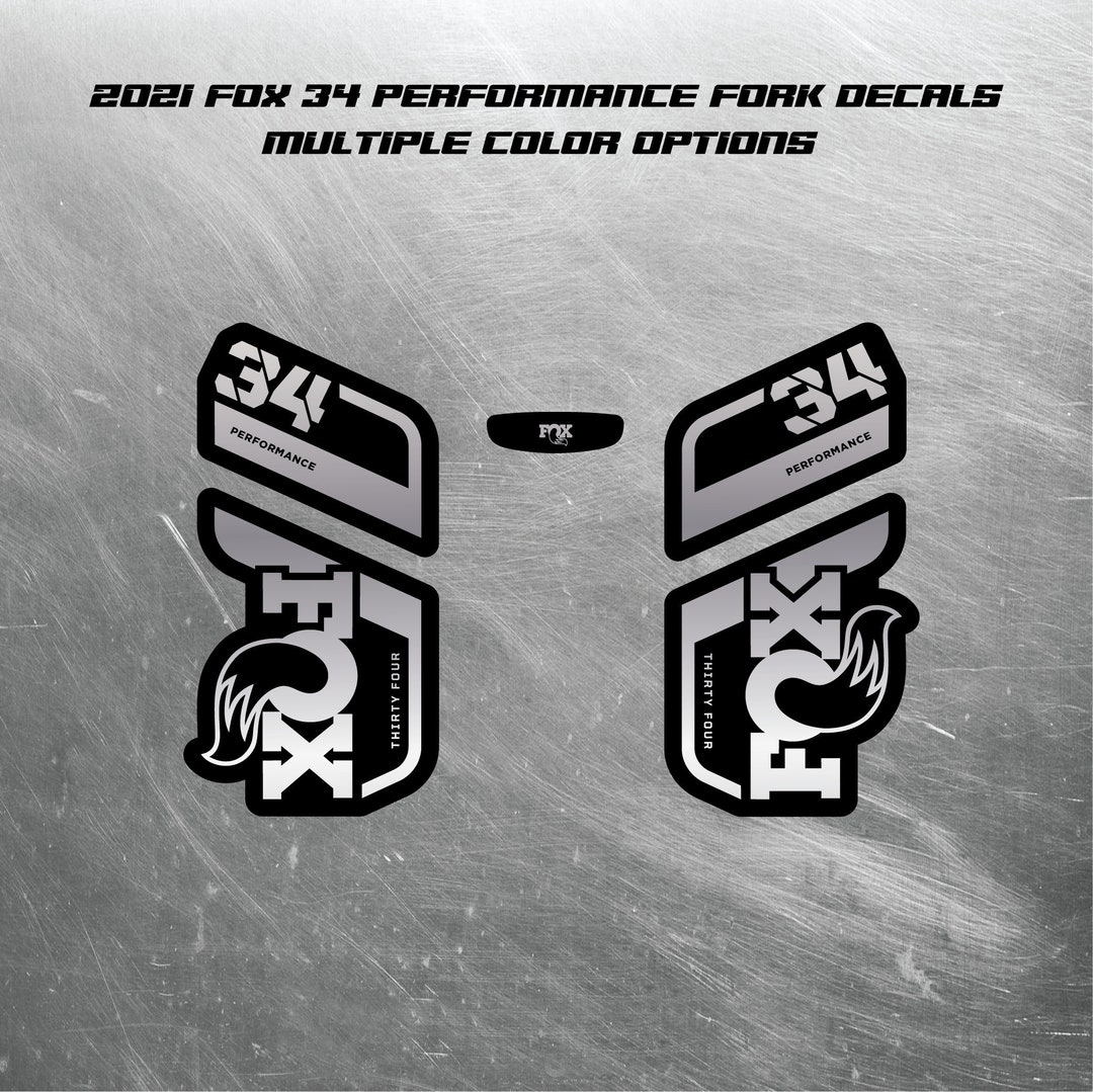 2021 FOX 34 PERFORMANCE Fork Decals / Mountain Bike Fork Decals / Multiple Colors Etsy