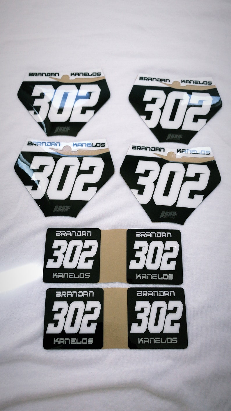 Personalized Number Plate Decals Custom Name Number Plate Etsy