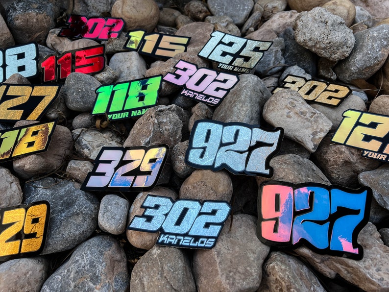 Metallic Name & Number Decals : Personalized Decals | Durable ...