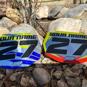 Effen chroom stickers loopfiets, stickers naam loopfiets nummerplaat