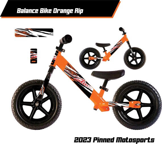 Orange Rip Balance Bike Decals Personalized Balance Bike Decals 12 Balance Bike Graphics Etsy
