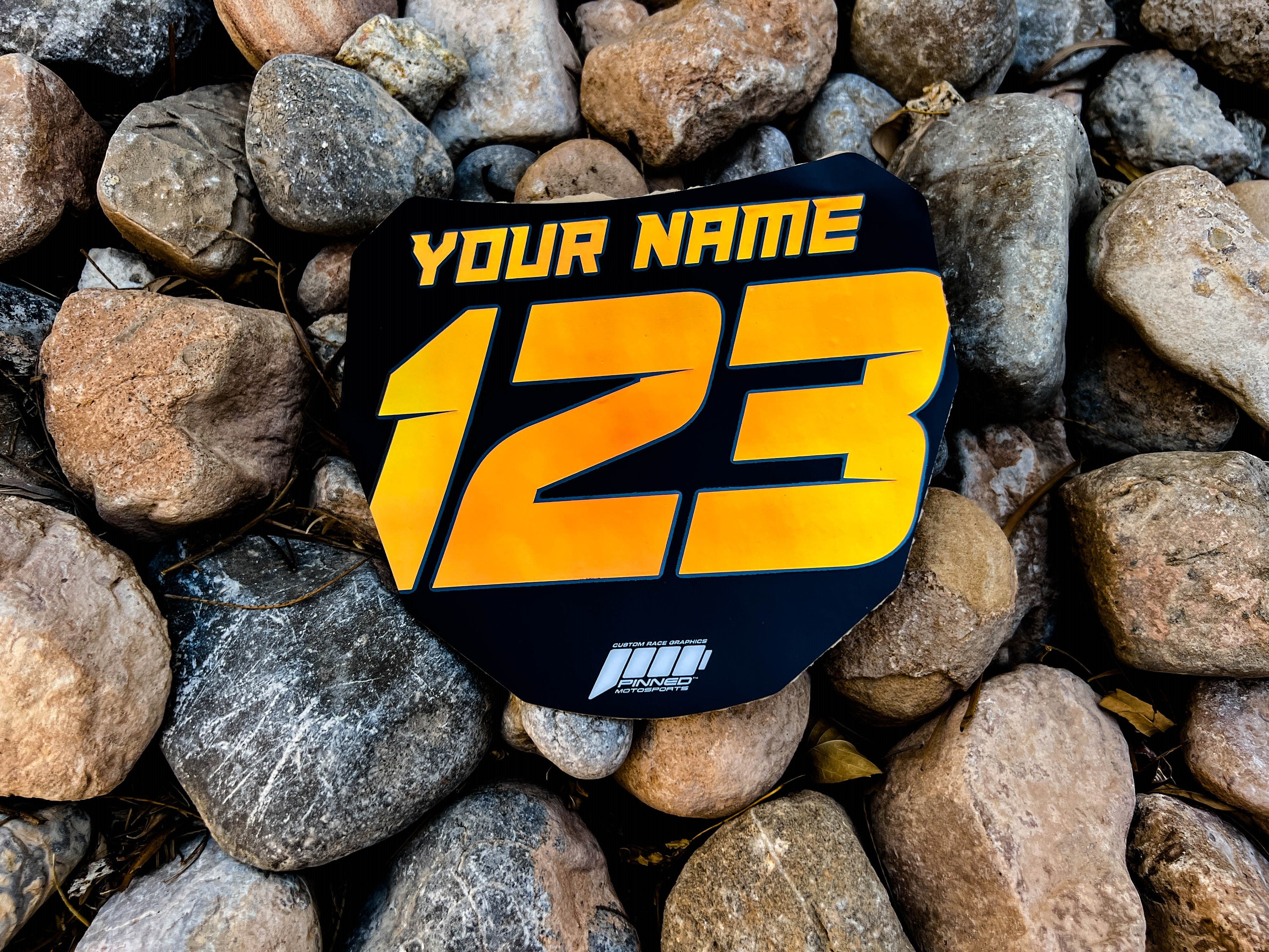 Metallic Surron Front Plate Decals Custom Name Number Plate Etsy