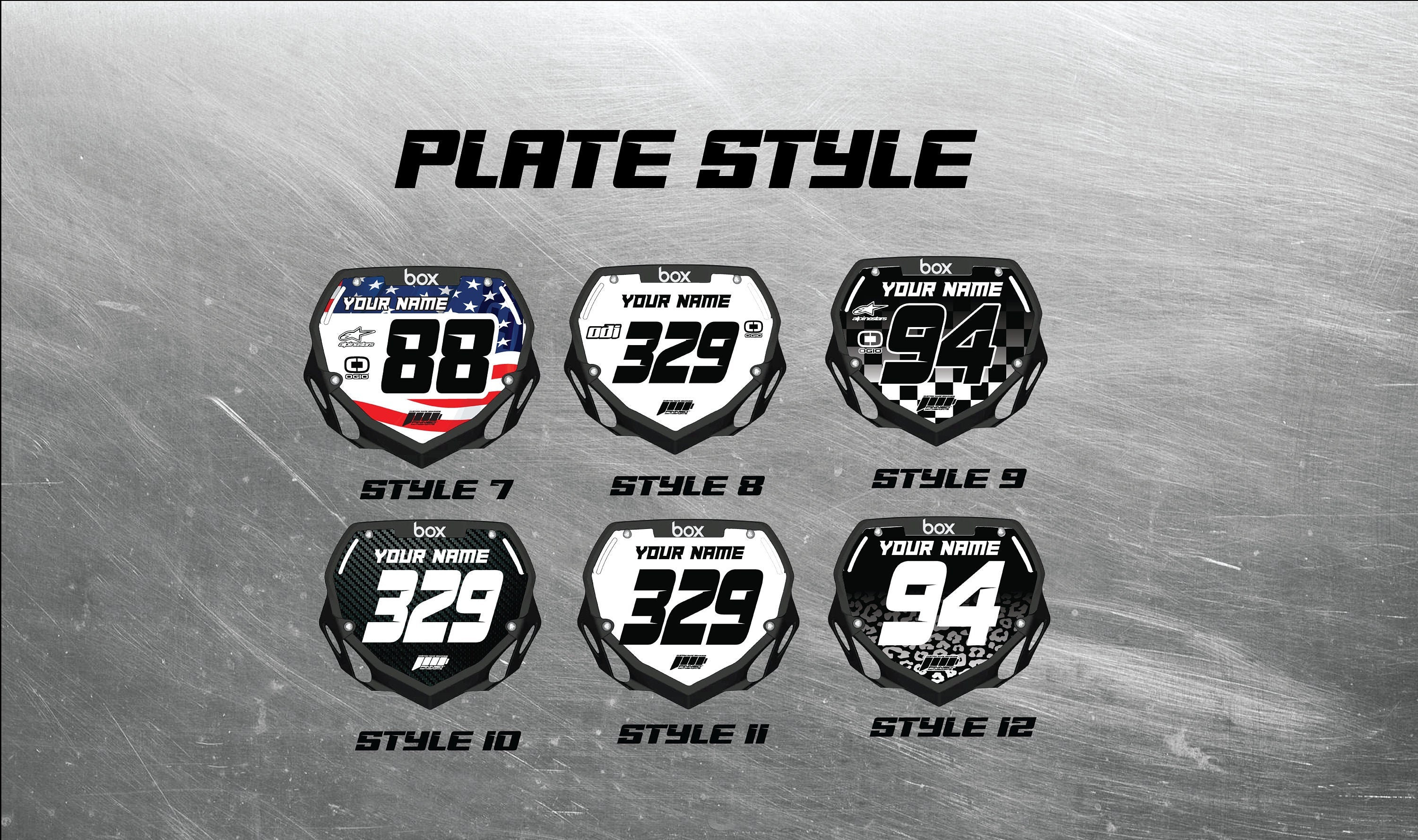 Custom Graphics Number Plate Holographic BMX Number Plate Decals: Custom Name & Number - Etsy
