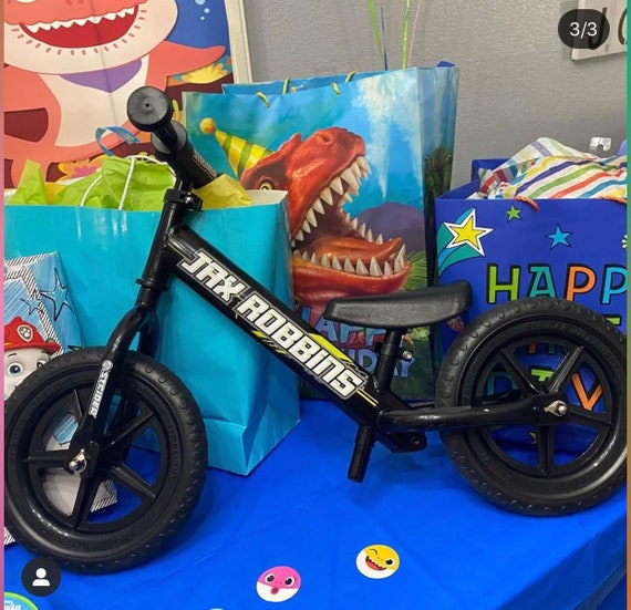 12 Hex Racer Bike Decals Personalized Decals 12 Balance Bike Graphics Balance Bike Decals