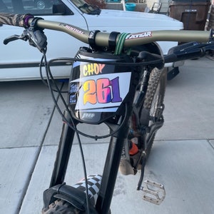 Metallic Number ODI Downhill Decals | Sur-Ron Front Plate decals | Any Style | Fast Shipping