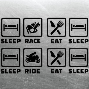 Comer calcomanías sleep train, comer calcomanías Sleep Mx, comer calcomanías Sleep Ride, pegatinas impermeables