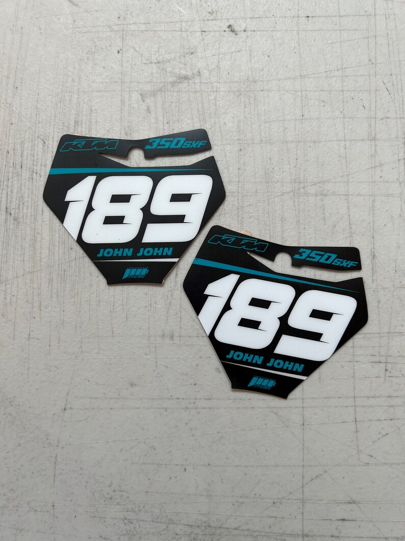 4 Custom Moto Plate Decals, Custom Name Number Plate Decal Etsy