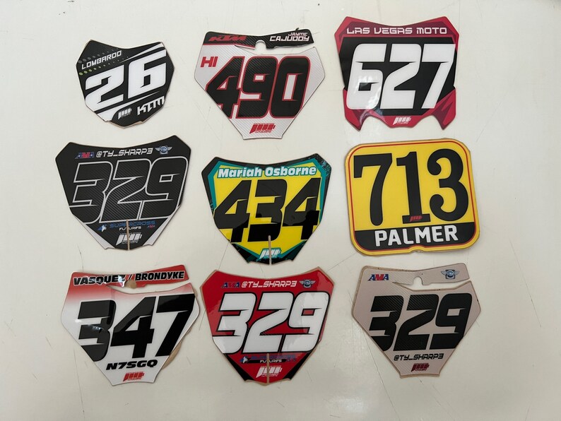 Personalized Number Plate Decals Custom Name Number Plate Etsy