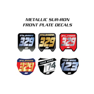 Metallic Number ODI/ Sur-Ron Front Plate decals