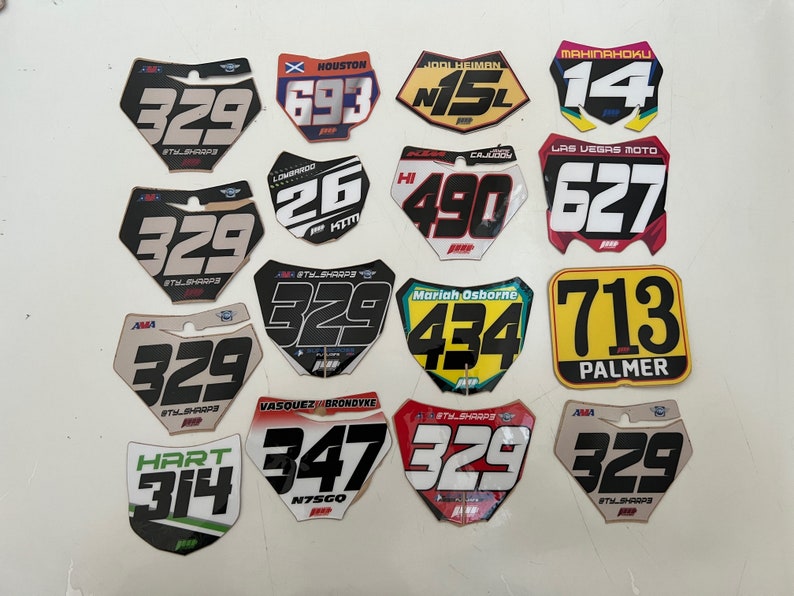 Personalized Number Plate Decals Custom Name Number Plate Etsy