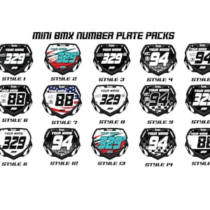 4" BMX-stickerpakketten, sticker op minibox, waterdichte stickers