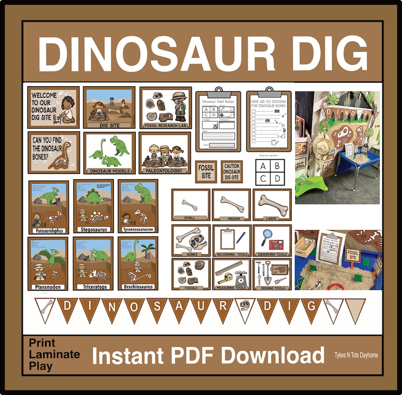 Dinosaur Dig Dramatic Play Theme - Etsy