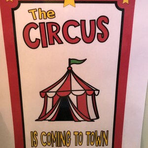 The Circus Is Coming To Town Etsy