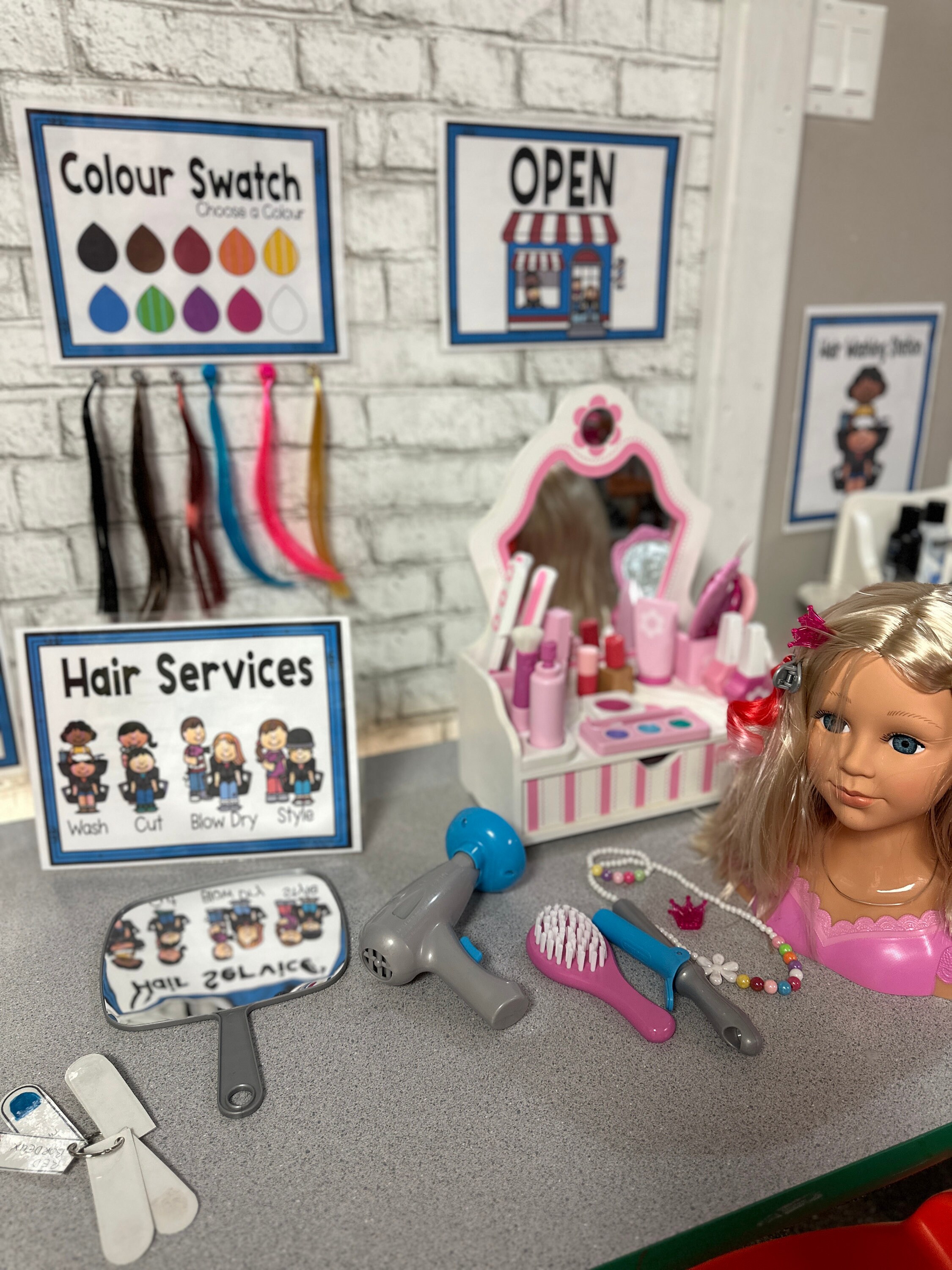 Barber Shop Hair Salon Dramatic Play Etsy Barber Shop Hair Salon Dramatic Play Etsy