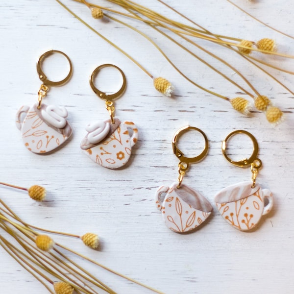 Coffee Mug Earrings Etsy
