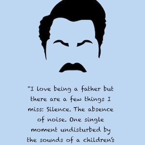Ron Swanson Eu amo ser pai. Impressão digital de parques e recreação