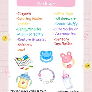 Kit de Cuidados para o Pequeno Espaço! Chupeta, mamadeira/copo com canudinho, doces, brinquedos e outras coisinhas! imagem 3