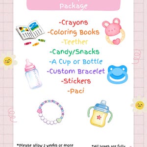 Kit de Cuidados para o Pequeno Espaço! Chupeta, mamadeira/copo com canudinho, doces, brinquedos e outras coisinhas! imagem 2