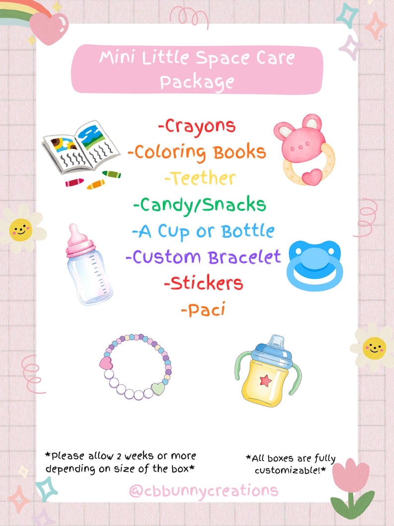 Kit de Cuidados para o Pequeno Espaço! Chupeta, mamadeira/copo com canudinho, doces, brinquedos e outras coisinhas! imagem 2