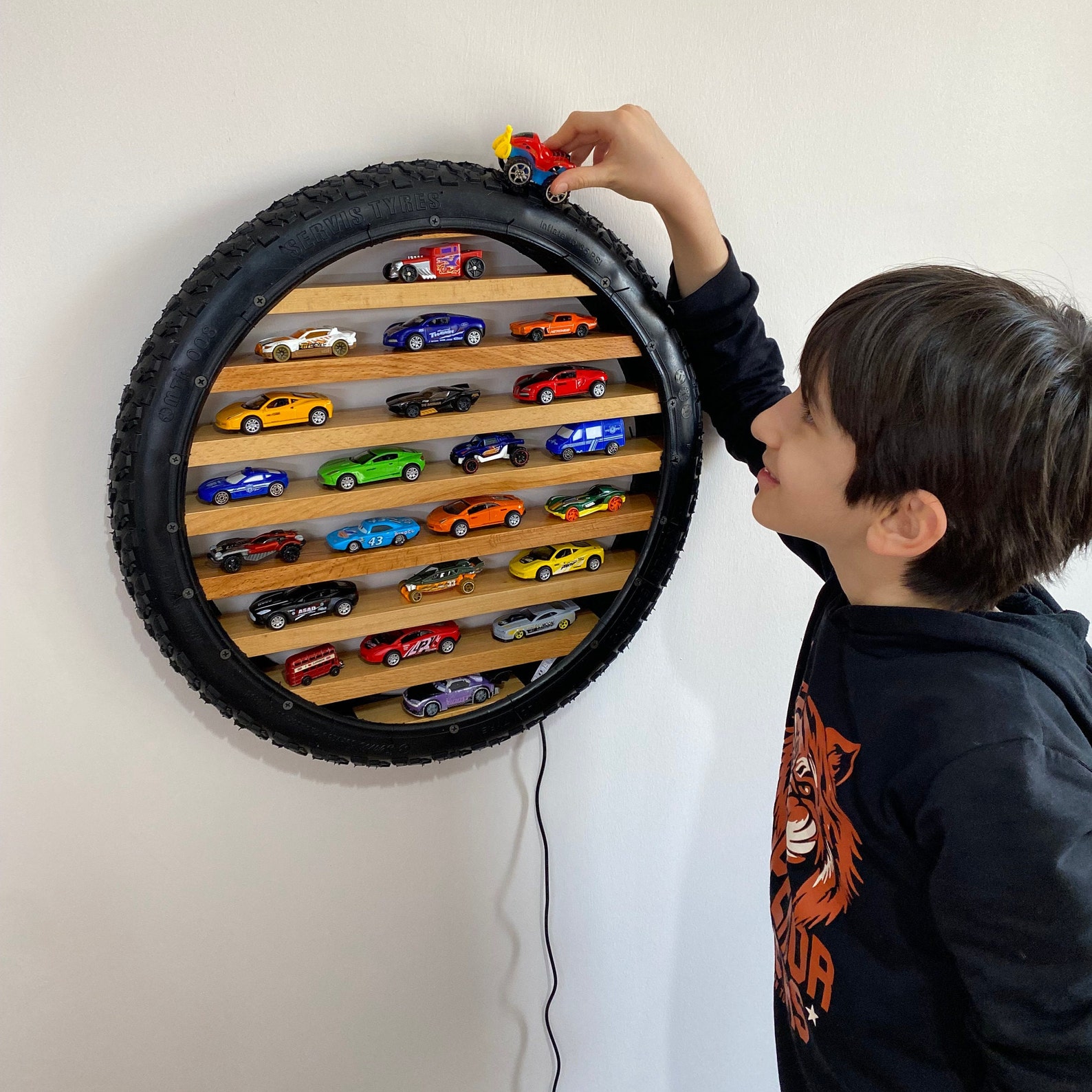 20 Tire Shelf Toy Car Display Matchbox Cars Car Etsy