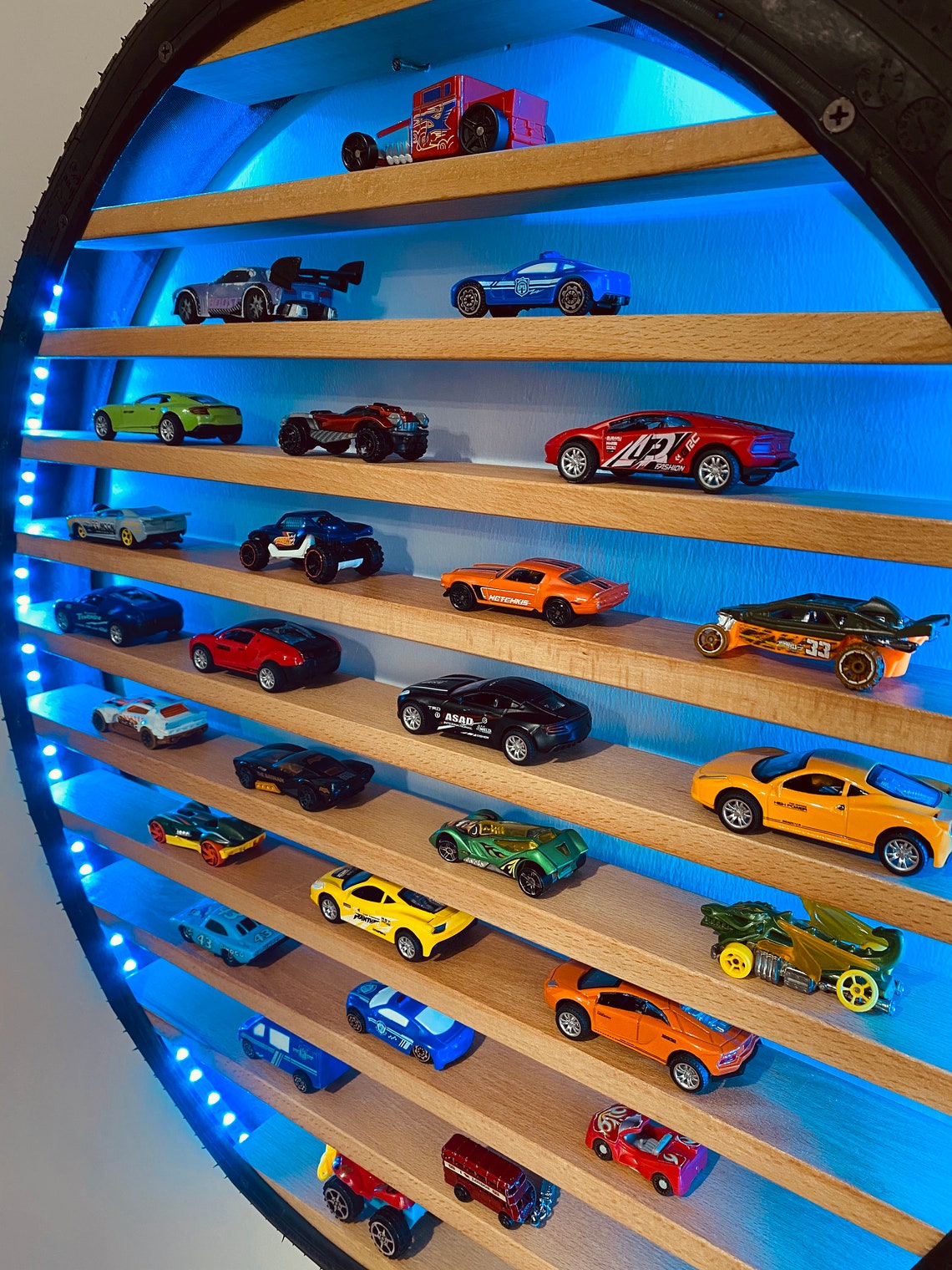 26 Toy Car Display Shelf Tire Shelf Car Display Wall Etsy