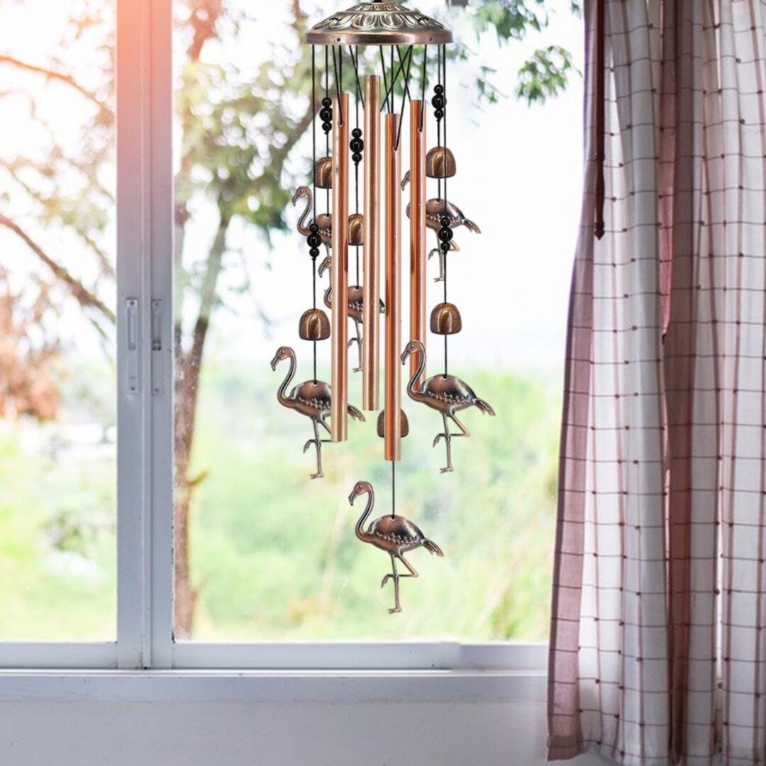 Flamingo Wind Chimes. Bird Wind Chimes Hanging Outdoors. Bird Etsy