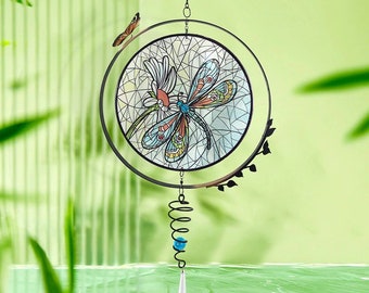 Wind chime Dragonfly, Car wind chime, Car decoration, Window hanging, porch decoration, Boho wind chime, Souvenir.