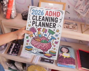 ADHD-schoonmaakplanner afdrukbaar, neurodivergent vriendelijke checklist (digitale download) Volledig dagboek 20 pagina's
