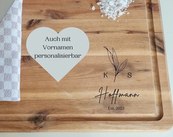 Hochzeitsgeschenk personalisiert, Geschenk Hochzeit, Hochzeit Geschenk, Schneidebrett, Schneidebrett personalisiert, Holzbrett