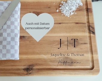 Hochzeitsgeschenk personalisiert, Geschenk Hochzeit, Hochzeit Geschenk, Schneidebrett, Schneidebrett personalisiert, Holzbrett