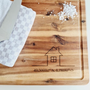 Inauguration | Housewarming gift | Gift housewarming | Personalized cutting board | cutting board | wooden board