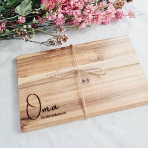 Mother's Day gift, wooden board with engraving, mom grandma breakfast board, personalized cutting board, grandpa gift, breakfast board