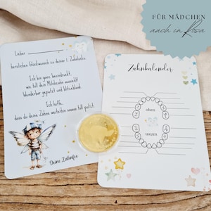 Zahnfee Brief, Zahnfee,  Zahnfee Münze, Zahnfee Zertifikat, Zahnfee Geschenk, Zahndose, Milchzahndose,  Post von der Zahnfee, Zahnfeepost