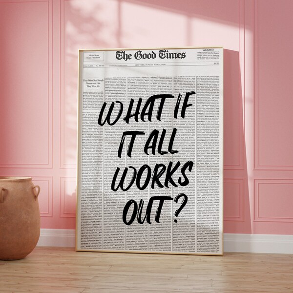 Black and white what if it all works out print etsy