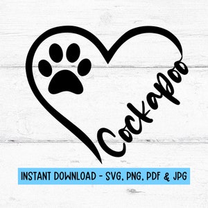 Cockapoo Svg, Cockapoo Mom Svg, Digital Files Svg, SVG Files, SVG Files ...