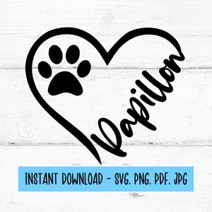 Papillon Svg, Papillon Dog Svg, Papillon Dog Mom Svg, Archivos digitales Svg, Perro SVG Archivos, Archivos SVG para Cricut, Cricut SVG, Papillon Png