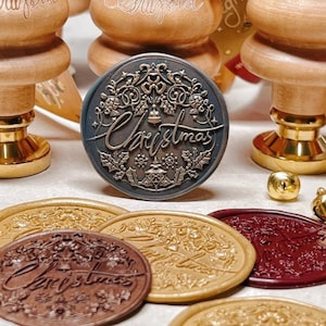 Carimbo de cera de Natal, carimbo de cera de Ano Novo, carimbo de casamento, carimbos de cera para diário, carimbo de cera Cutsom, kit de carimbo de cera