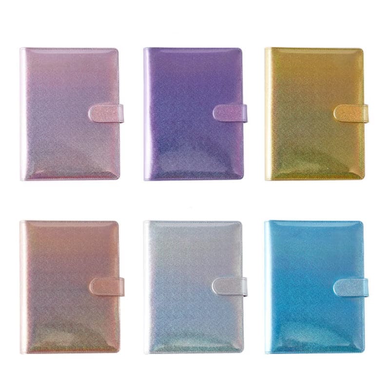 A5 Glitter Planner Binder Flash Color Binder Personal Size Etsy