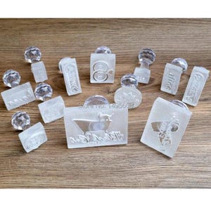 DIY professionele op maat gemaakte handgemaakte zeepstempels, mini-doe-het-zelfzeepstempel handtekeningbrief,