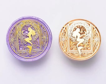 Mermaid and sea Wax Seal Stamp Kit, Ocean Wedding Seal, Fish sealing wax, envelop Wax Seals, Wax Stamp Cutsom, Invitation Wax Seal Stamp Kit