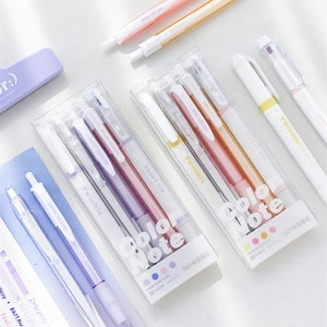 5 Stück Set, Textmarker, Markierstift, Gelstift, Planer Stifte, niedliche Stifte, Schilderstift, Gelschreiber, kawaii Stifte, ästhetische Stifte