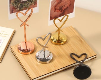 Heart Card Holders, Wedding Table Number Holder, Stainless Display Stands, Sitting Card Holders, Card Clips, Photo Stands, Wedding Decor