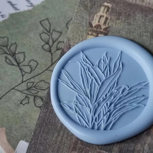 Sello de cera de crecimiento espeso de hierba, sello de boda, sello de cera para fiesta, sello de cera para sobres, sello de cera personalizado, kit de sello de cera para invitación