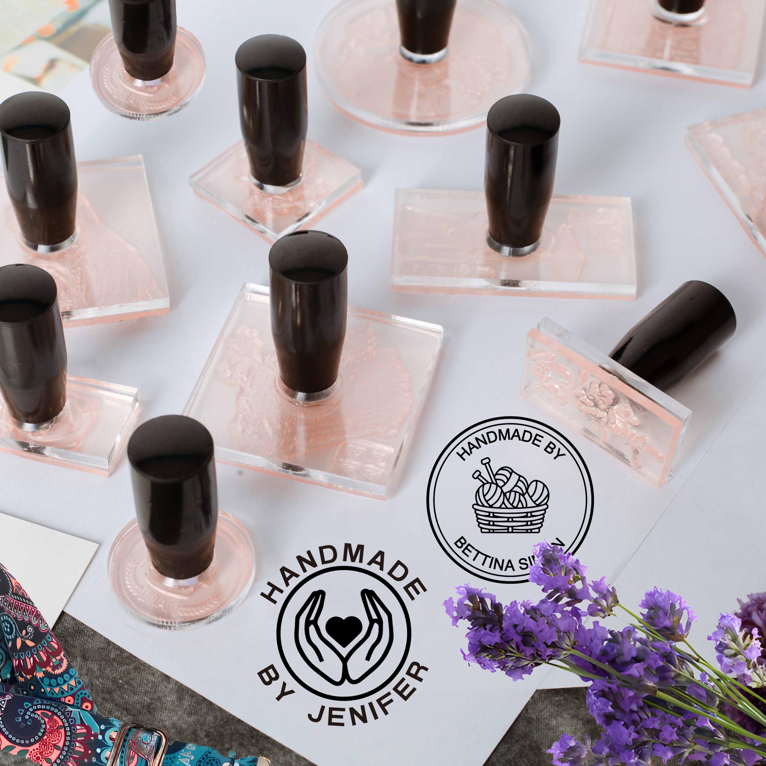 Custom Business Acrylic Stamps,Handmade DIY Acrylic Rubber Stamps,Journal Rubber Stamps,Wedding Stamps,Packaging Rubber Stamps