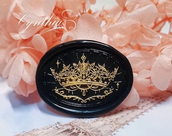 Crown Wax Seal Stamp, Queen Wax Seal Stamp, diamond crown Wedding Seal, journal Wax Seals, Wax Stamp Cutsom, Wax Seal Stamp Kit