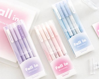 Pink Gel pen, Planner Pens, 5pcs set, Back to school, school supplies, kawaii stationary, cute pens, sign pen, gel ink pen, aesthetic pens