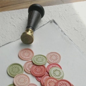 Watermeloen lakzegelstempel, fruit lakzegelstempel, patroon bruiloft zegel, dagboek lakzegels, lakstempel cutsom, lakzegelstempel kit, lakzegel zegel