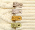 Personalised Faux Leather Labels for Knitted Garments,Knits and Crochet Labels,Leather Tags for Knitted Hats,Screwing Tags,Clothing labels