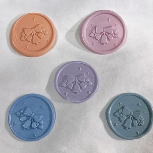 Kit de tampons de cire pour noeud papillon, Sceau de mariage pour noeud cloche, Cire à cacheter pour fête, Sceaux de cire pour enveloppes, Tampon de cire découpé, Kit de tampons de sceau de cire pour invitation