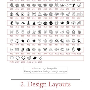 May include: A product image showcasing logo options and design layouts. The top section displays 111 small black and white logo icons, numbered sequentially. The bottom section presents design layouts with the text "Made with Love".